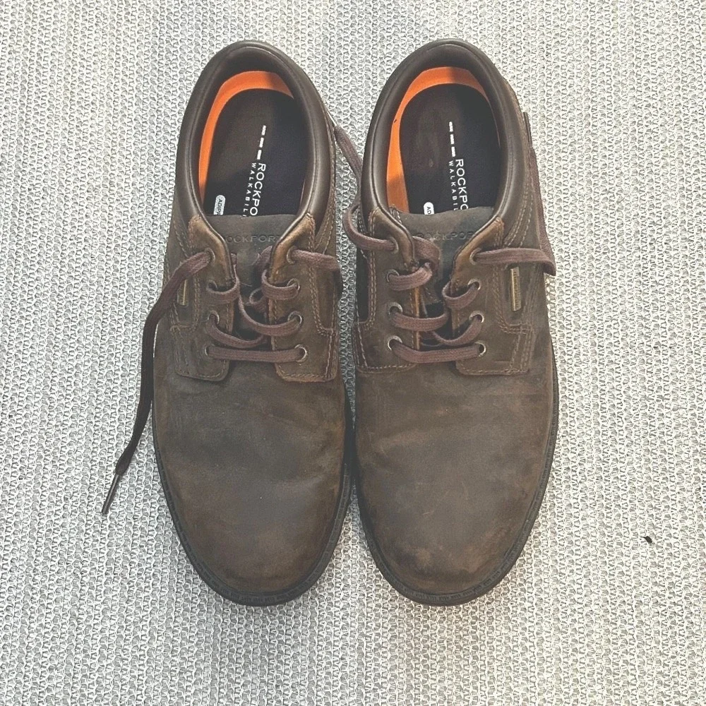 Rockport Hydro-Shield Waterproof Leather Oxford Mens‎ 8 Brown V74354
